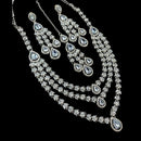 NAFJ Sparkling American Daimonds For Modern Elegance Necklace Set
