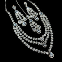 NAFJ Sparkling American Daimonds For Modern Elegance Necklace Set