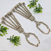 NAFJ Kundan Stone Designer Hand Harness