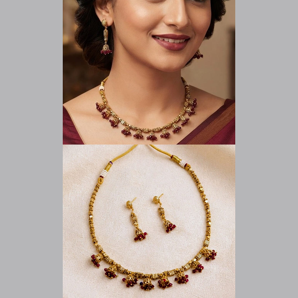 NAFJ Trendy Pearl Necklace Set