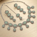 NAFJ Trendy Crystal Stone Necklace Set