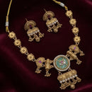 NAFJ Trendy Pota Stone And Pearl Necklace Set