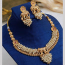 NAFJ Trendy Pota Stone And Pearl Necklace Set