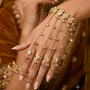 NAFJ Austrian Stone And Pearl Designer Hand Harness