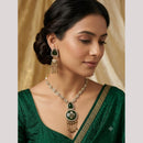 NAFJ Graceful Kundan Stone And Ghungroo Necklace Set