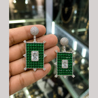 NAFJ American Diamond Dangler Earrings for Women