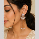 NAFJ Rose Gold Plated Austrian And Crystal Stone Dangler Earrings for Women