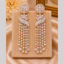 NAFJ Rose Gold Plated Crystal Stone Dangler Earrings for Women