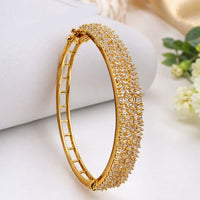 NAFJ Gold Plated American Diamond Openable Kada