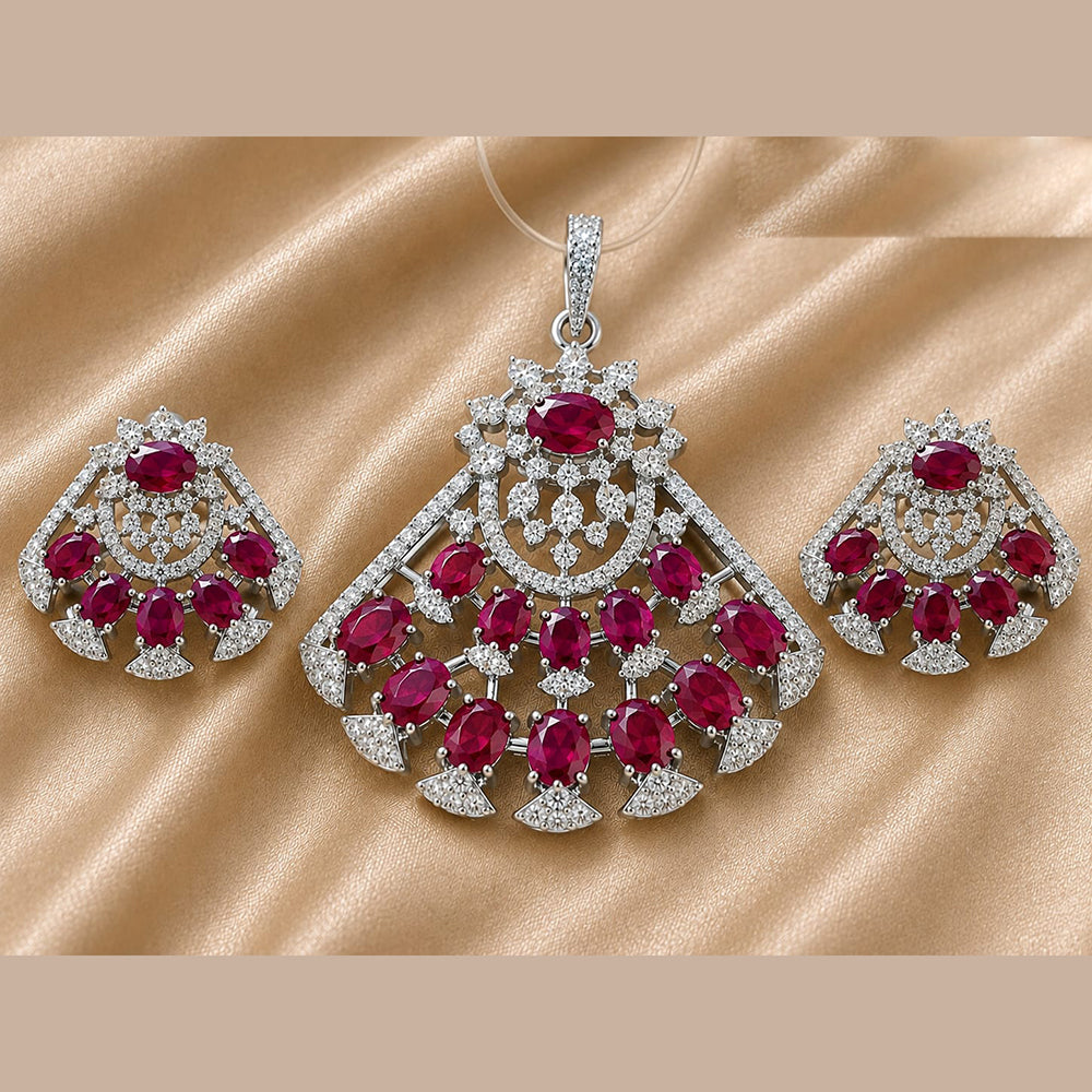 NAFJ Royal American Diamond Pendant Set