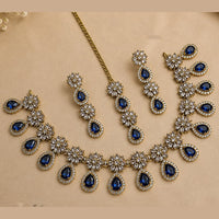 NAFJ Gold Plated Royal American Daimond Necklace Set