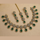 NAFJ Gold Plated Royal American Daimond Necklace Set