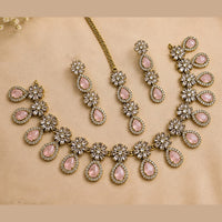 NAFJ Gold Plated Royal American Daimond Necklace Set