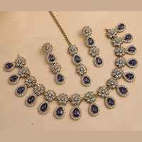 NAFJ Gold Plated Royal American Daimond Necklace Set