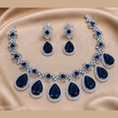 NAFJ Silver Plated Royal American Daimond Necklace Set