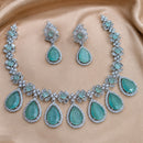 NAFJ Silver Plated Royal American Daimond Necklace Set