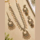 NAFJ Grand Polki Kundan Stone And Pearl Long Necklace Set