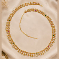 NAFJ Gold Plated Pota Kundan Stone Kamarbandh