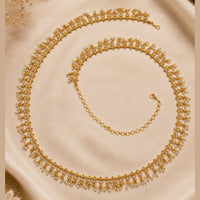 NAFJ Gold Plated Pota Kundan Stone Kamarbandh