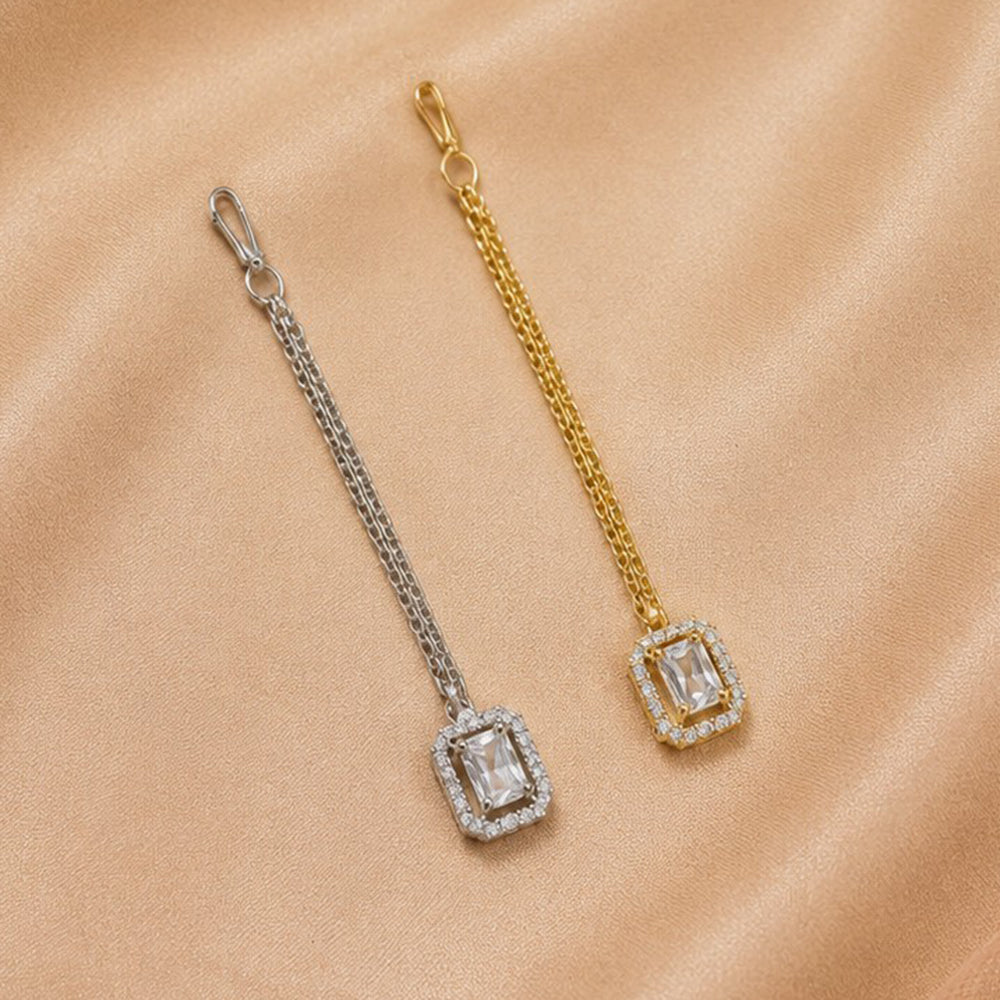 NAFJ Sparkling American Diamond Maangtikka