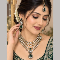 NAFJ Fashion Jewellery Kundan And Austrian Stone Necklace Set for Women