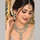 NAFJ Fashion Jewellery Kundan And Austrian Stone Necklace Set for Women