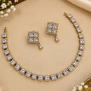 NAFJ Glamorous Crystal Stone And Austrian Stone Necklace Set