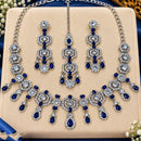 NAFJ Glamorous Crystal Stone And Austrian Stone Necklace Set