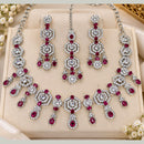 NAFJ Glamorous Crystal Stone And Austrian Stone Necklace Set