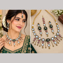 NAFJ Traditional Pota Stone And Beads Necklace Set for Women