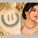 NAFJ Glamorous Crystal Stone Necklace Set