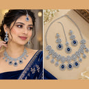NAFJ Glamorous Crystal Stone And Austrian Stone Necklace Set