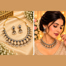 NAFJ Elegant Pota Stone And Beads Choker Necklace Set