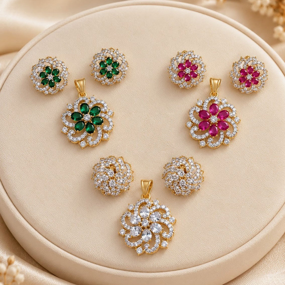 NAFJ Royal American Diamond Pendant Set