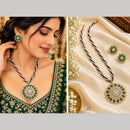 NAFJ Designer American Daimond And Pearl Necklace Set