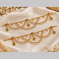 NAFJ Elegant Pota Stone And Pearl Kanchain