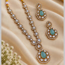 NAFJ Glamorous Crystal Stone And Beads Long Necklace Set