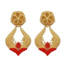 Amina Creation Gold Plated Dangler Earrings