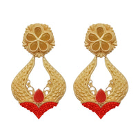 Amina Creation Gold Plated Dangler Earrings