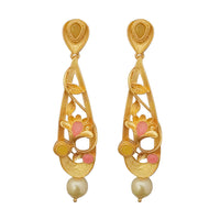 Amina Creation Gold Plated Dangler Earrings