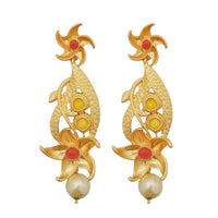 Amina Creation Gold Plated Dangler Earrings