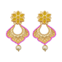 Amina Creation Gold Plated Dangler Earrings