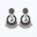 Urthn Antique Silver-Toned Oxidised Dangler Earrings(Pack of 3)