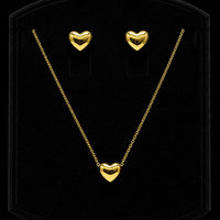 Shipra Gold Heart Shape Forming Gold Necklace Set