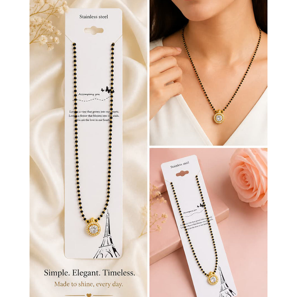 Shipra Traditional Black Beads Mangalsutra Necklace Set