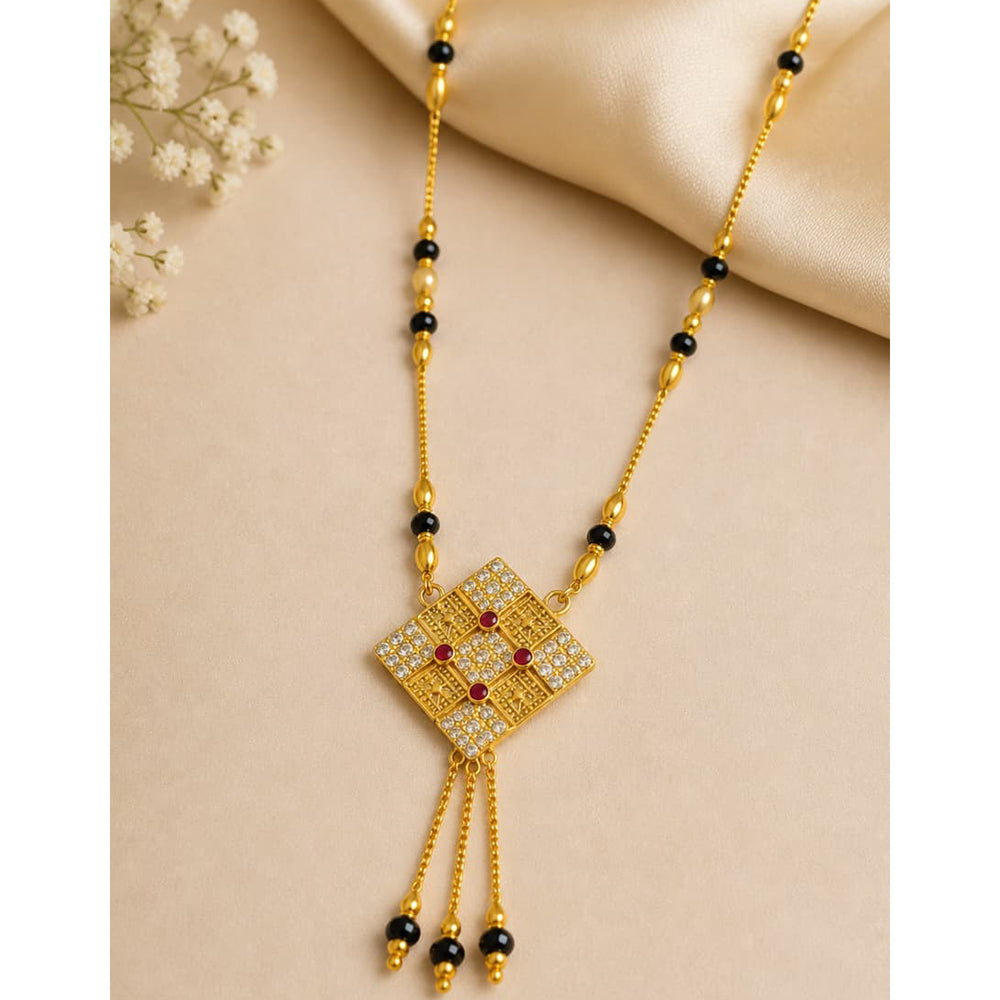 Shipra Traditional Black Beads Mangalsutra Necklace Set