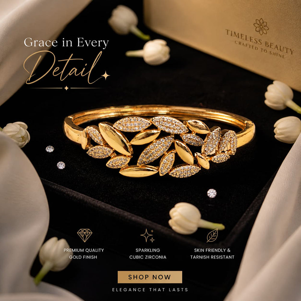 Shipra Gold Plated American Diamond Bracelet for Women