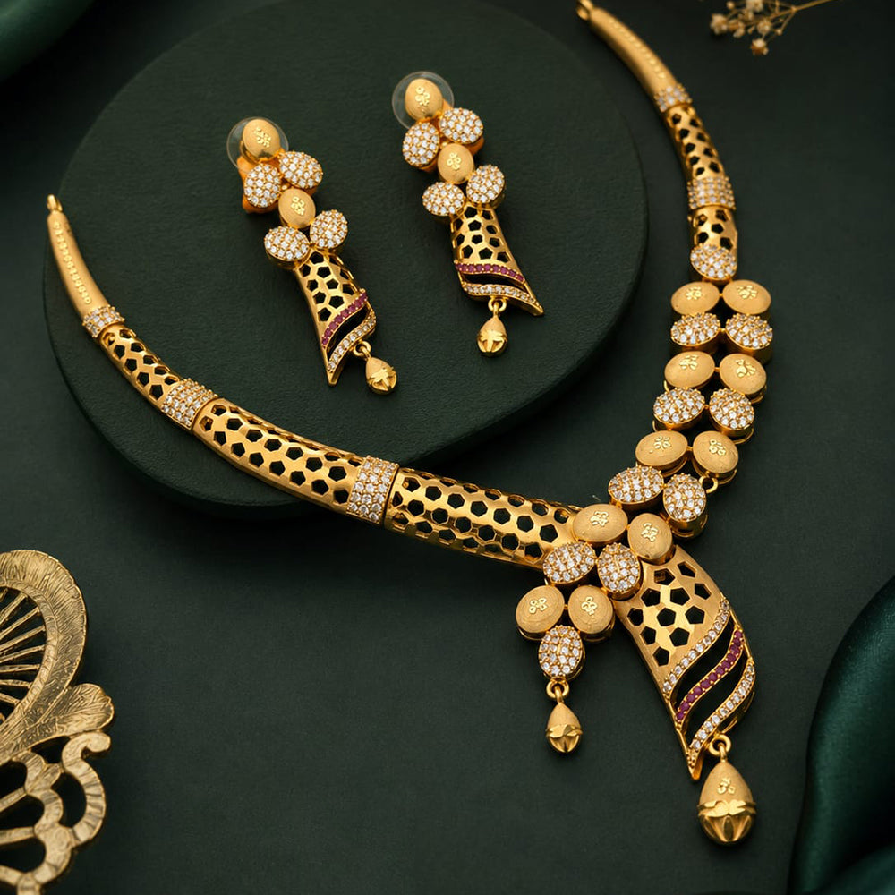 Shipra Gold Plated Austrian Sone Necklace Set