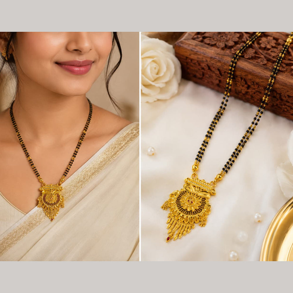 Shipra Gold Designer Black Pearl Manglasutra