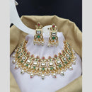 Reet Revaz Gold Finish Elegant Pota Pearl And Beads Necklace Set